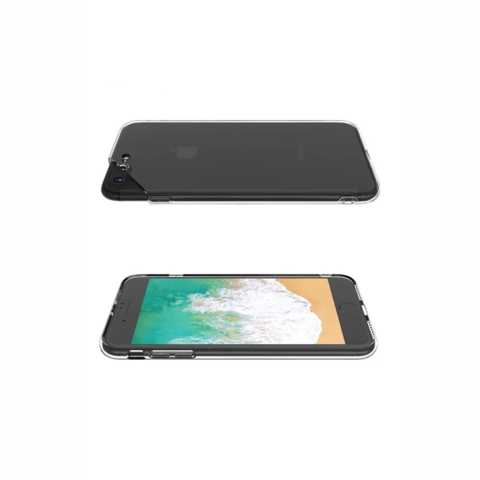 Apple iPhone 8 Plus Kılıf Deluxe 2mm Şeffaf Silikon