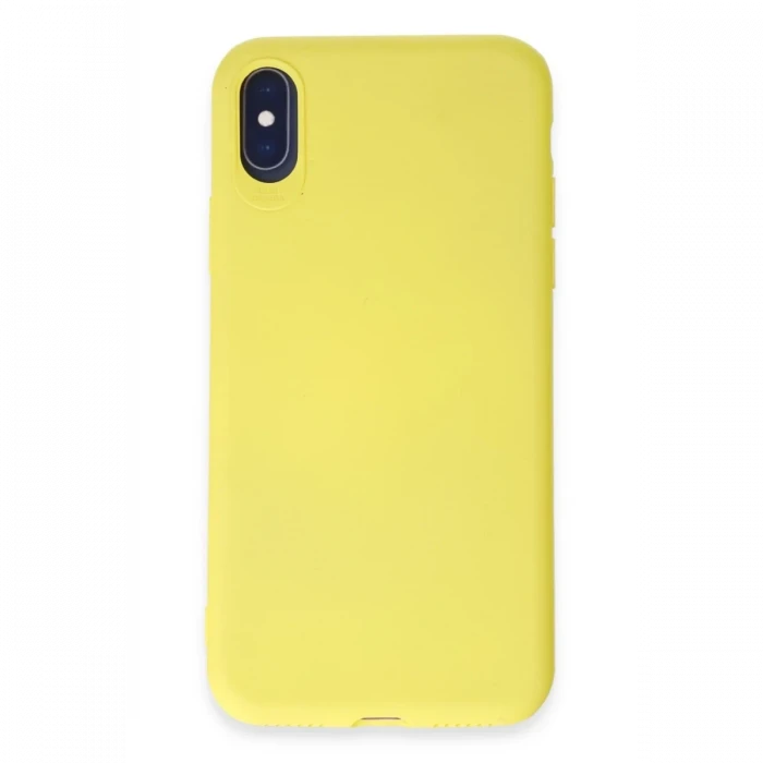 Apple iPhone X Kılıf First Silikon - Sarı