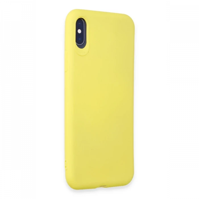Apple iPhone X Kılıf First Silikon - Sarı