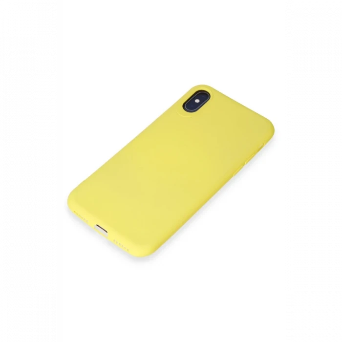 Apple iPhone X Kılıf First Silikon - Sarı