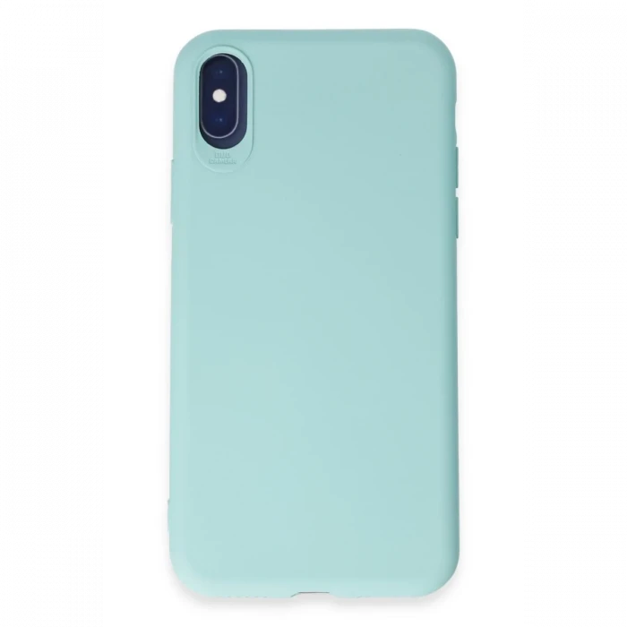 Apple iPhone X Kılıf First Silikon - Turkuaz
