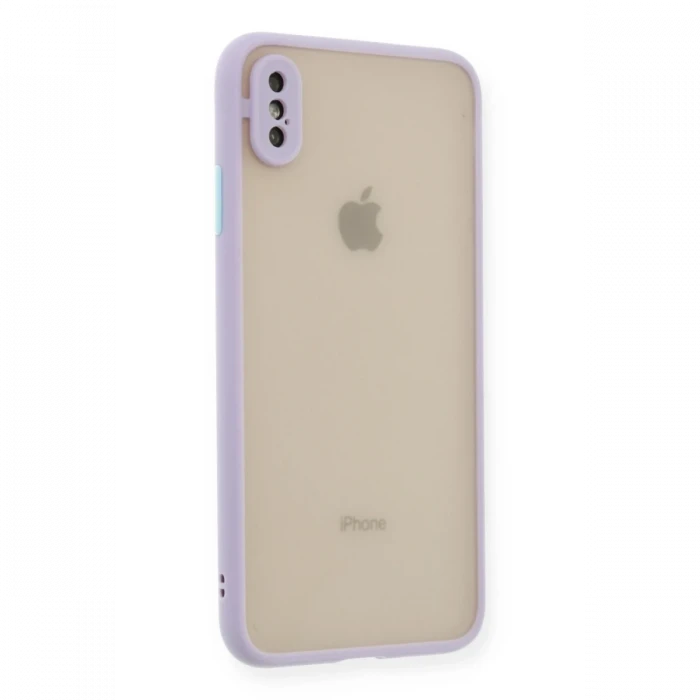 Apple iPhone X Kılıf Montreal Silikon Kapak - Mor