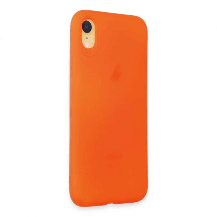 Apple iPhone XR Kılıf First Silikon - Parlak Turuncu