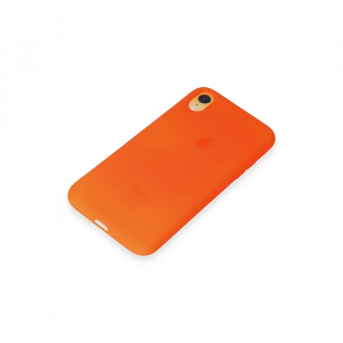 Apple iPhone XR Kılıf First Silikon - Parlak Turuncu