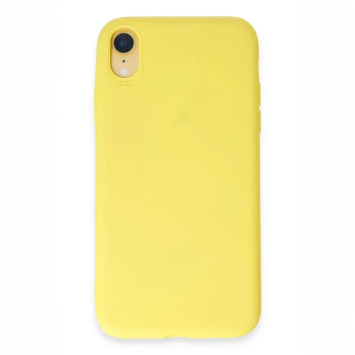 Apple iPhone XR Kılıf First Silikon - Sarı