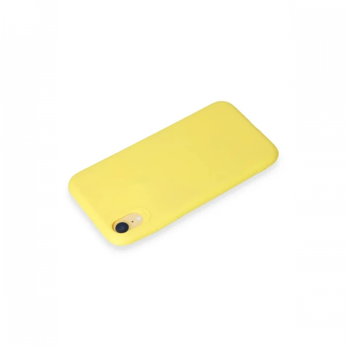 Apple iPhone XR Kılıf First Silikon - Sarı