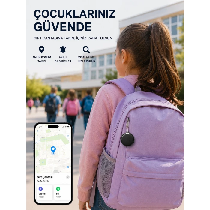 Apple ve Android Destekli AirTag Konum Takip ve Eşya Bulucu