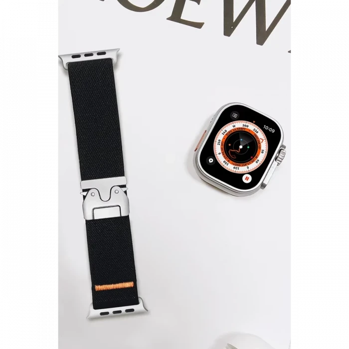 Apple Watch 42mm Forest Kumaş Kordon - Siyah