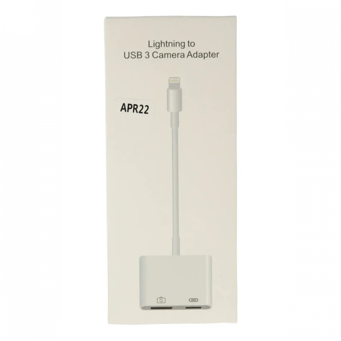 APR22 Iphone Otg 2in1 - Beyaz