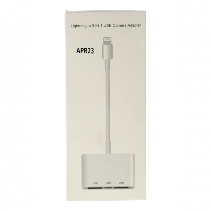APR23 Iphone Otg 3in1 - Beyaz