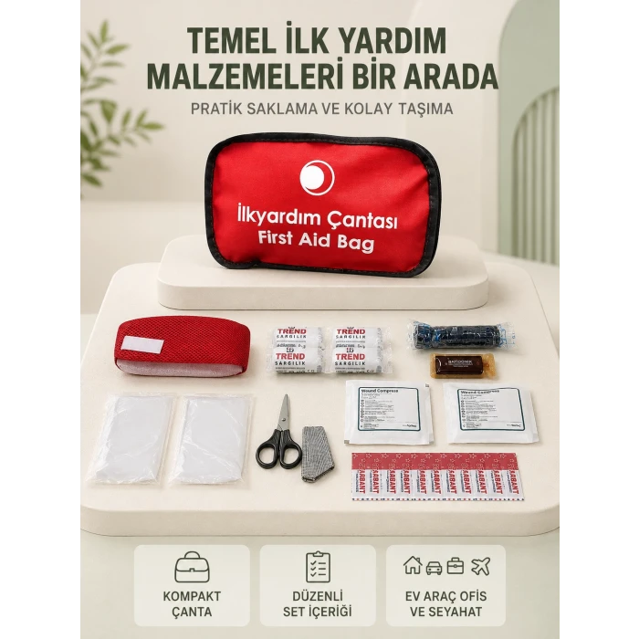 Araç ve Ev İçin İlk Yardım Çantası Acil Set