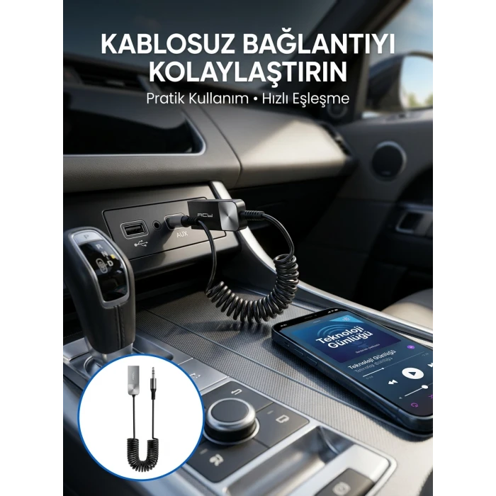 AUX Girişli Cihazlar İçin Kablosuz Bluetooth Adaptörü