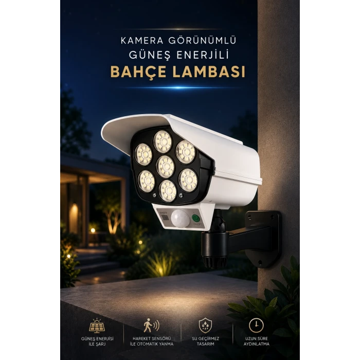 Bahçe Aydınlatması Hareket Sensörlü Led Aydınlatma Kamera Görünümlü