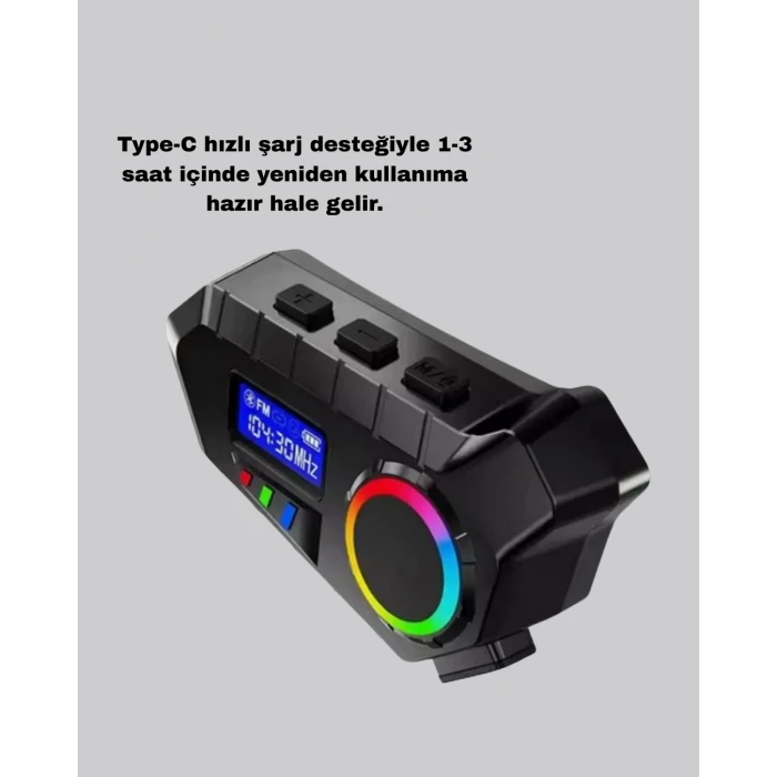 Bluetooth 5.4 İntercom ve Alarmlı Disk Kilidi Seti Güçlü Ses ve Güvenlik