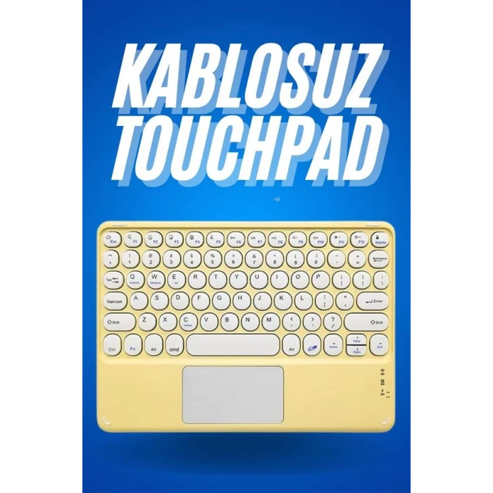 Bluetooth Touchpad Klavye Ultra İnce Taşınabilir Q Klavye Yeni Nesil