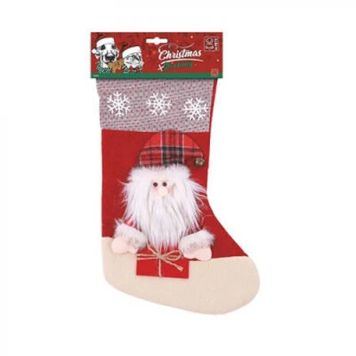 Christmas Stocking Noel Çorabı Köpek Oyuncağı 22x46x2 Cm