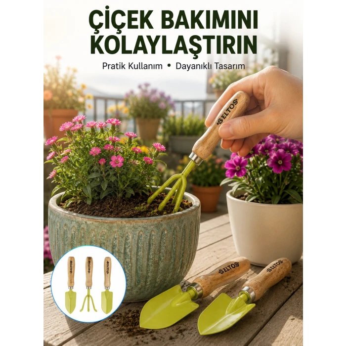 Çiçek Bakımı İçin Bahçe El Aletleri Seti