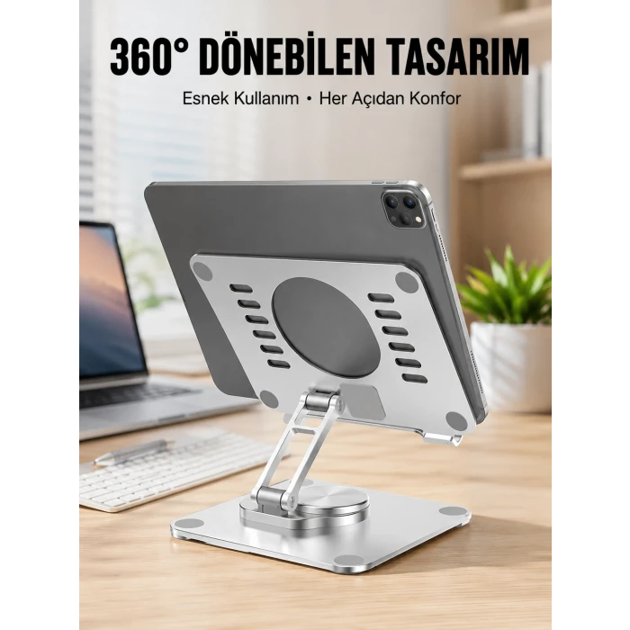 Çift Eksenli Ayarlanabilir Tablet Destek Standı Yeni Nesil