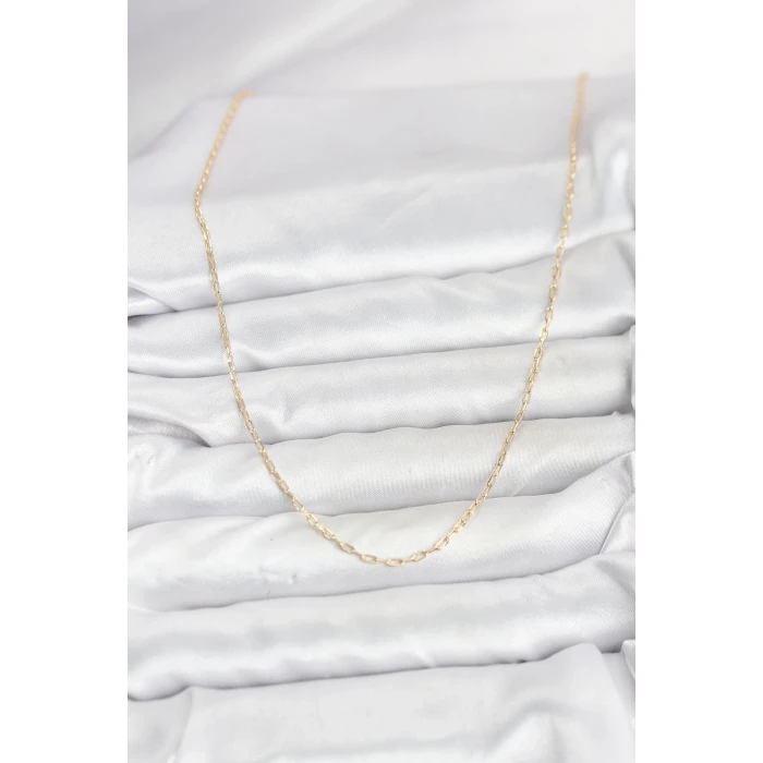 CM 14K Gold Renk Ataç Zincir Model 60 cm Kadın Kolye