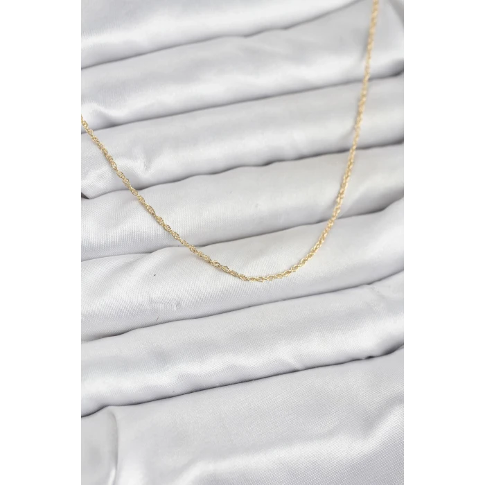 CM 14K Gold Renk Burgu Model 60 cm Kadın Kolye