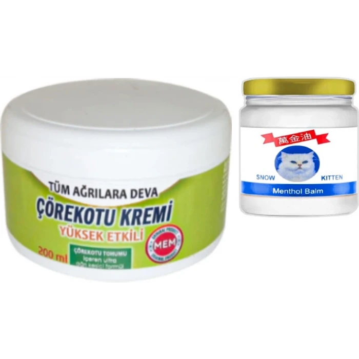 ÇÖREK OTU KREMİ  GREEN BOX 200 ML + SNOW KİTTEN KREM 50 ML / TESKİN SETİ