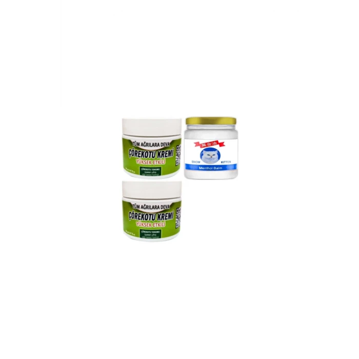 Çörek Otu Kremi Vücut sızlarına 2x 100 ml - Snow Kitten Menthol Balm 50 ml