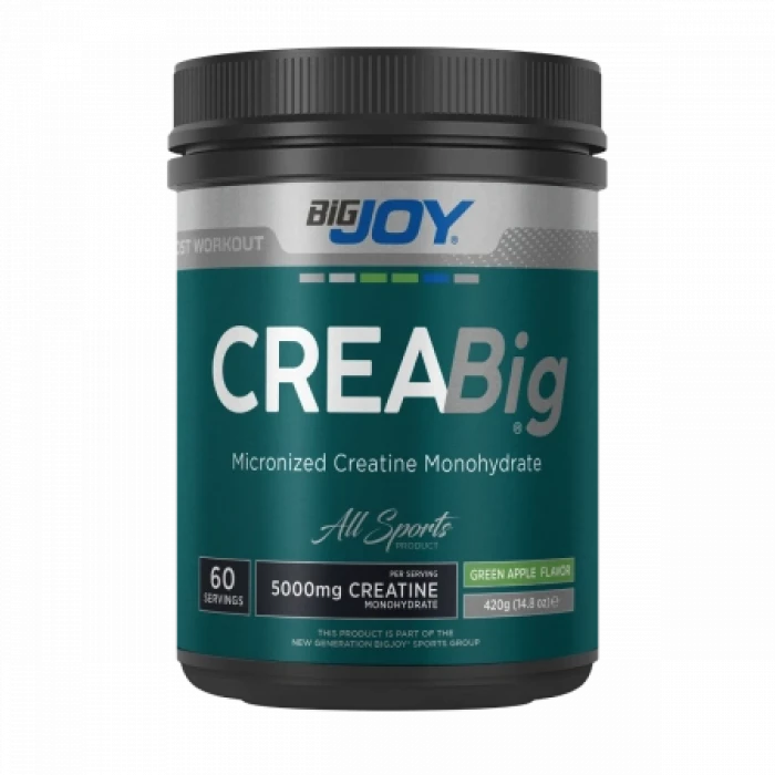 Crea Big Micronized Creatine Powder Yeşil Elma 420 Gr
