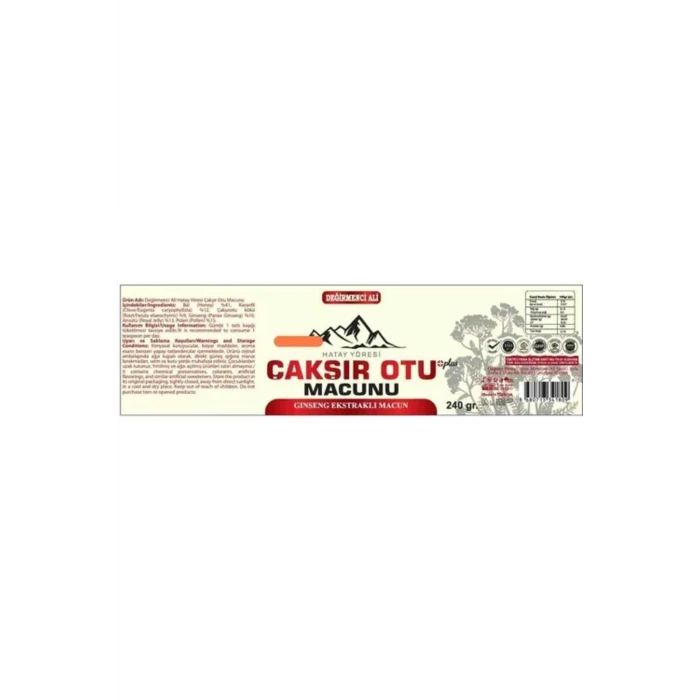 Değirmenci Ali Çakışır Otu Macunu 240 gr 240 gr