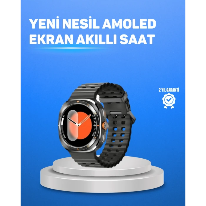 Değiştirilebilir Kordonlu Akıllı Saat IPS Ekran ve Bildirim Desteği