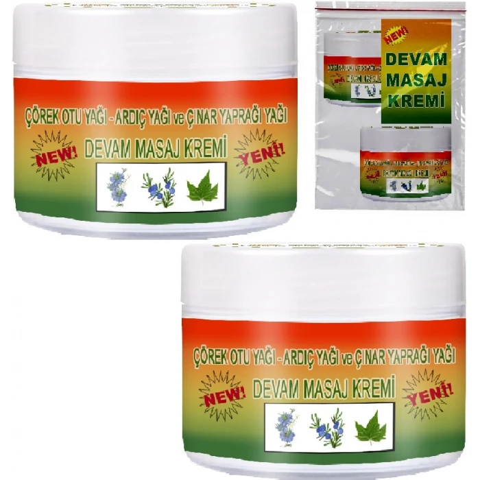 DEVA-DEVAM KREMİ 2 ADET ÇÖREK OTLU ARDIÇ YAĞI VE ÇINAR YAPRAĞI YAĞI ILE GÜÇLENDİRİLMİŞ KREM