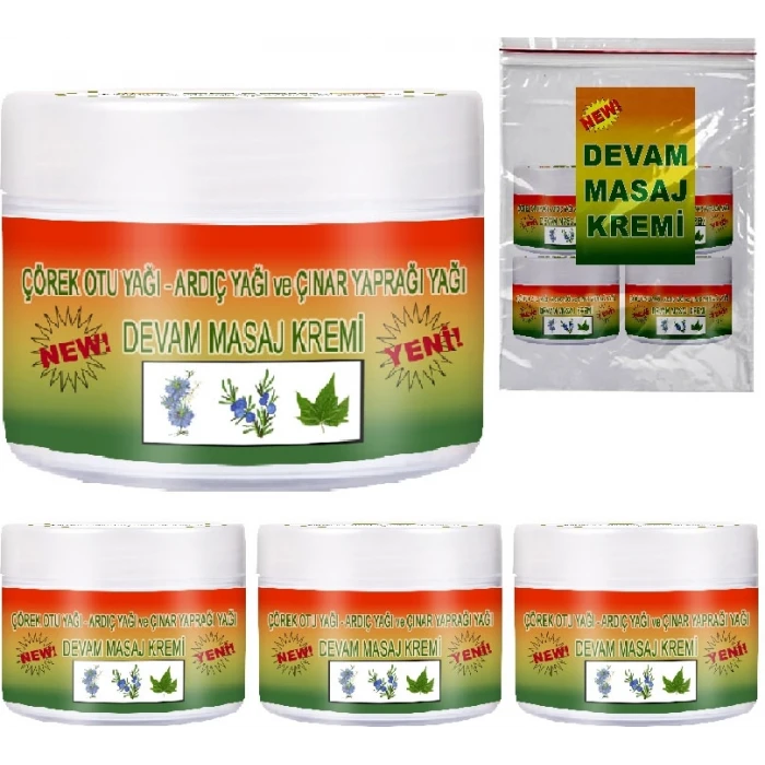 DEVA-DEVAM KREMİ 4 ADET ÇÖREK OTLU ARDIÇ YAĞI VE ÇINAR YAPRAĞI YAĞI ILE GÜÇLENDİRİLMİŞ KREM
