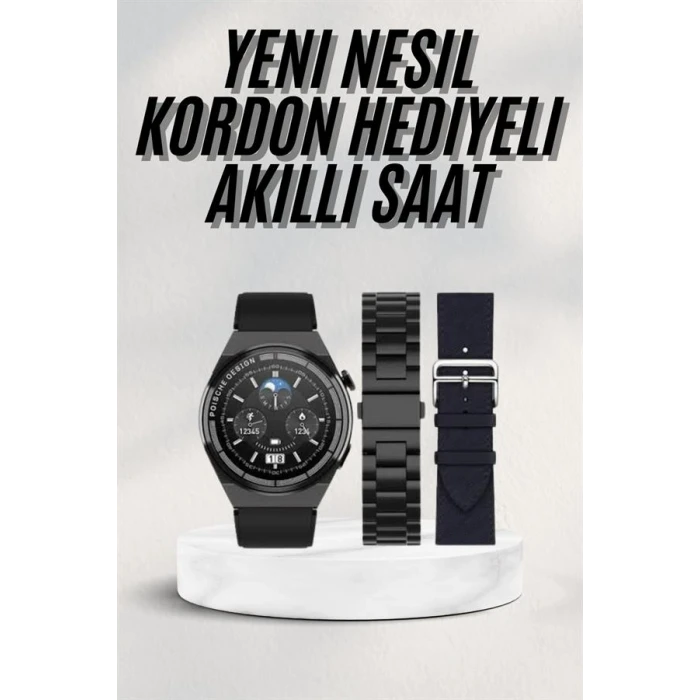 En Çok Tercih Edilen Akıllı Saat Amoled Ekran Nabız Sensörü GPS Uyumlu Adımsayar