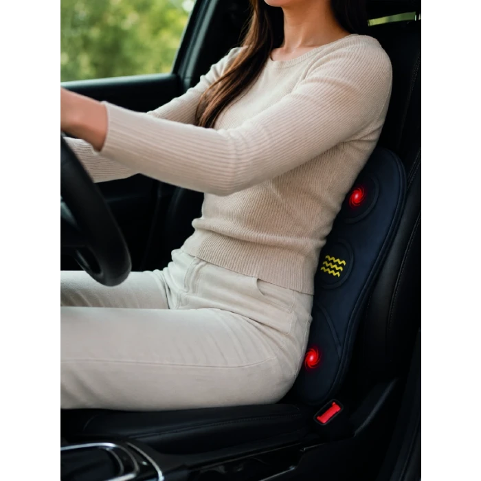 Ergonomik Isıtmalı Bel Masaj Minderi Sırt Destek Minderi