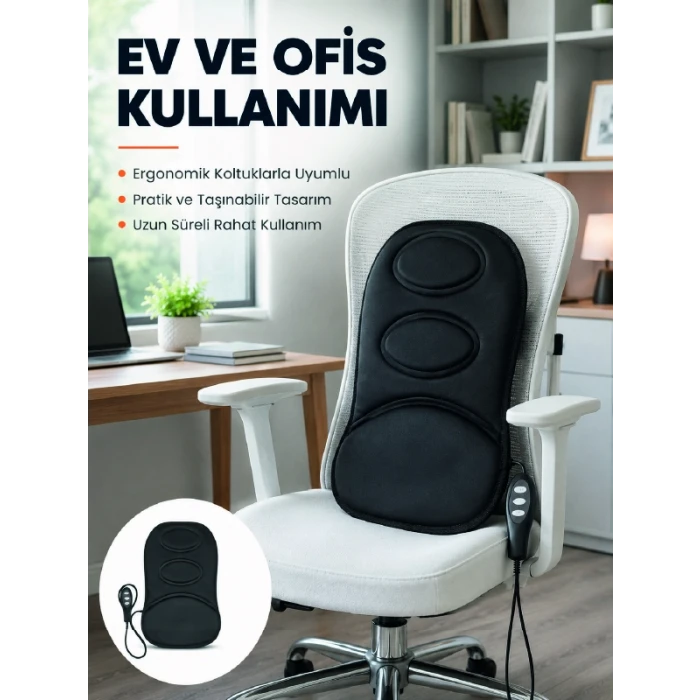 Ev ve Araç İçin Masaj Minderi Modlu Isıtmalı Titreşimli Koltuk Masaj Pedi