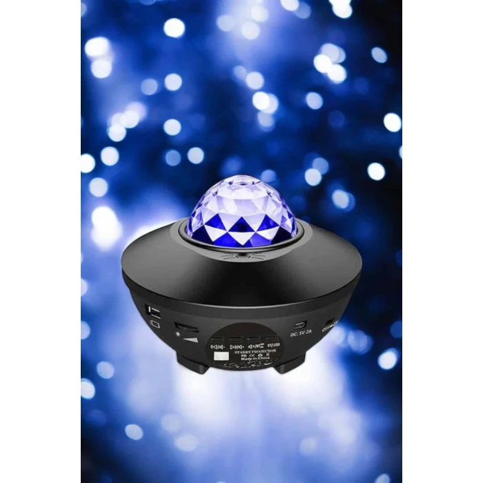 Galaxy Efektli LED Gece Lambası Projektörü Bluetooth Bağlantılı