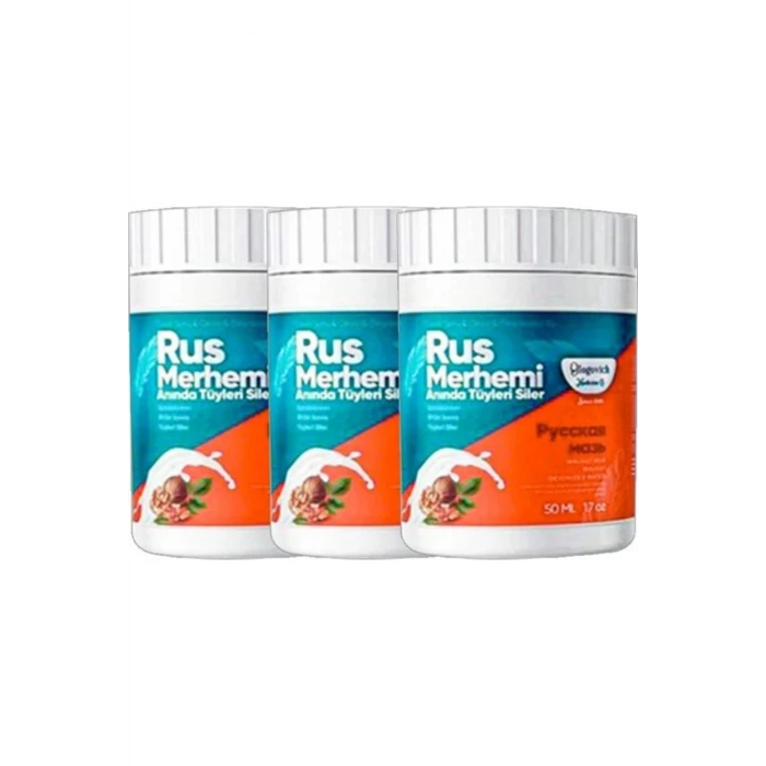 Glegnd Turquoise Tüylere Krem 3 Tane Ceviz & Ceviz Sütü Russ Merhemi 50 ml