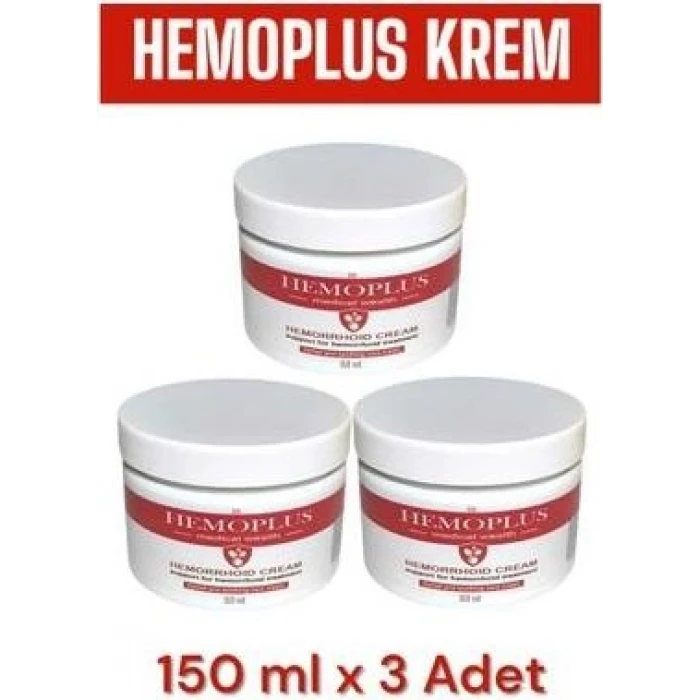 HEMOPLUS HEMORRHOİD CREAM 150 ML X 3 ADET