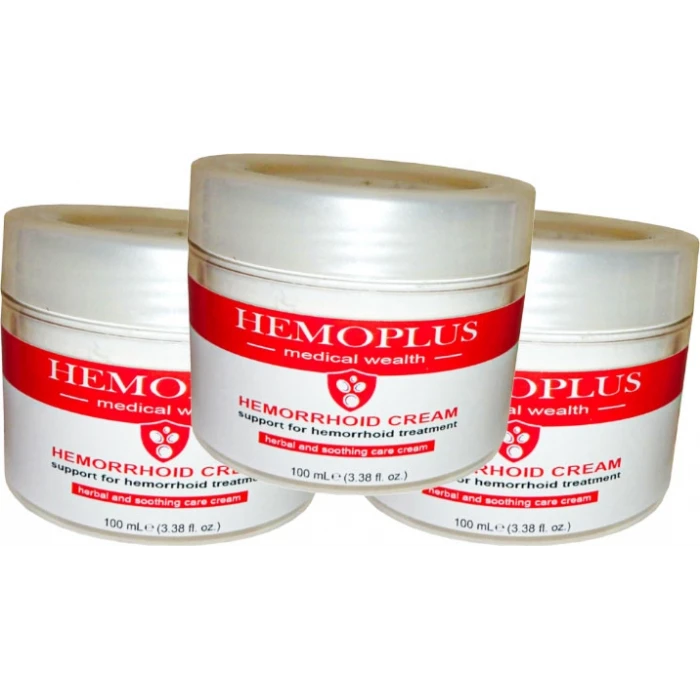 HEMOPLUS KREM 150 ML 3 ADET BİRDEN HEMMROİD KREMİ