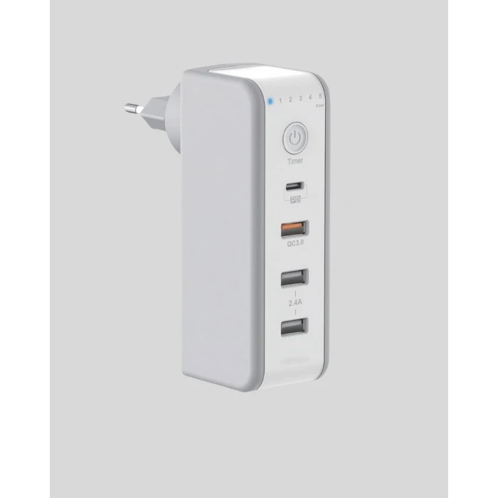 Hızlı Şarj Destekli Zaman Ayarlı USB Şarj Adaptörü