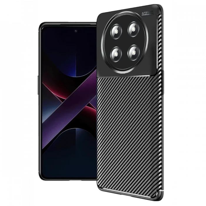 Honor Magic 7 Lite Kılıf Auto Focus Karbon Kapak - Siyah