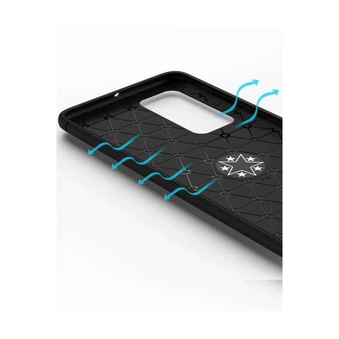 Huawei P40 Kılıf Range Yüzüklü Silikon - Siyah