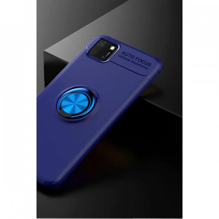 Huawei Y5P Kılıf Range Yüzüklü Silikon - Mavi