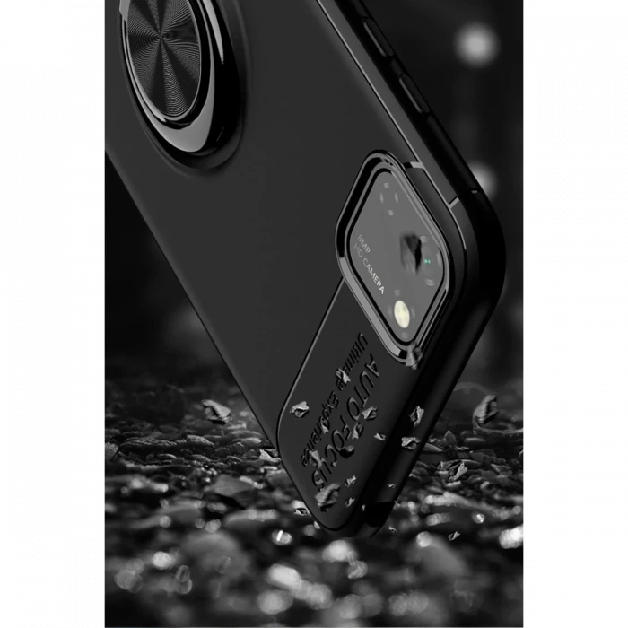 Huawei Y5P Kılıf Range Yüzüklü Silikon - Siyah