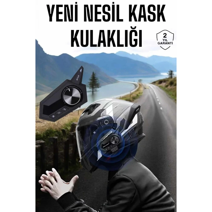 Intercom Kask Kulaklığı ANC Özelliği Yüksek Ses Kaliteli Bluetooth Kulaklık