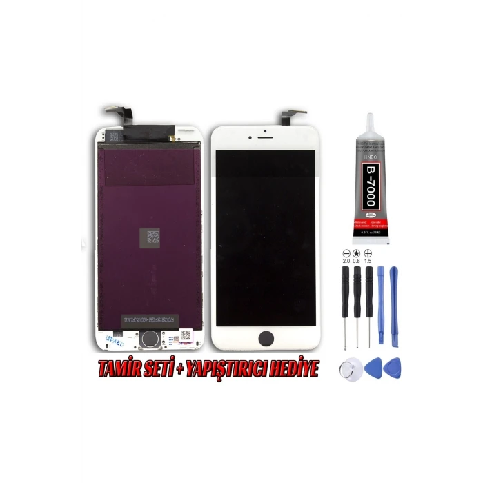 Iphone 6 Plus Lcd Ekran A Kalite Beyaz Montaj Kiti