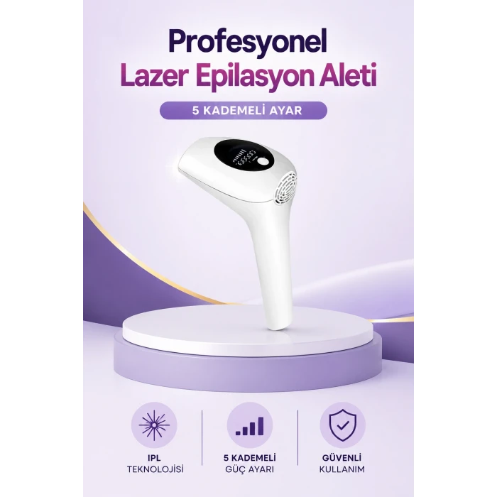 IPL Lazer Epilasyon Aleti 5 Kademeli Güç Ayarlı