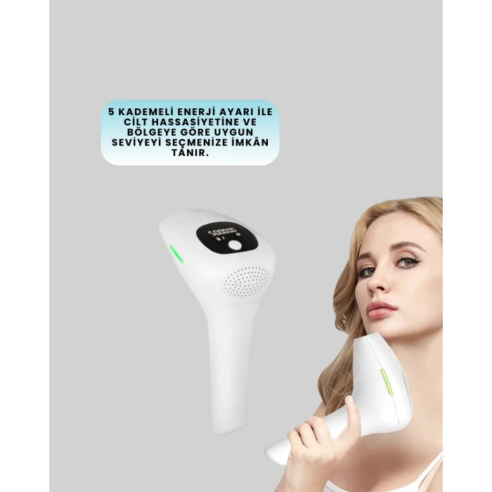 IPL Lazer Epilasyon Aleti 5 Kademeli Güç Ayarlı