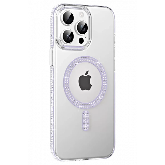 Joko Apple iPhone 14 Pro Max Move Taşlı Magsafe Kapak - Lila