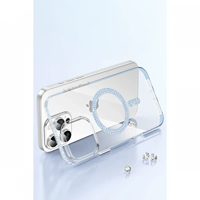 Joko Apple iPhone 14 Pro Max Move Taşlı Magsafe Kapak - Mavi