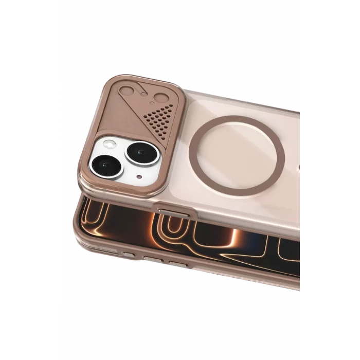 Joko Apple iPhone 14 Zinko Magsafe Kapak - Çöl Titanyum